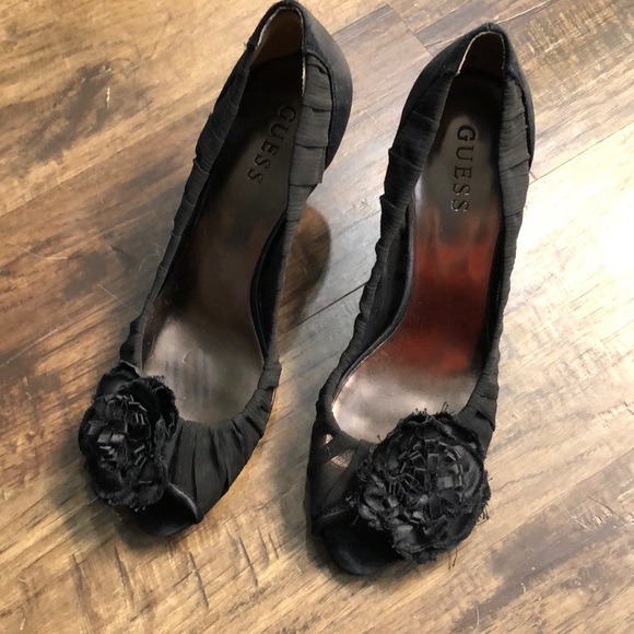 Guess Peep Toe Black Heel - Picture 4 of 8